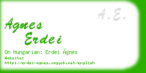 agnes erdei business card